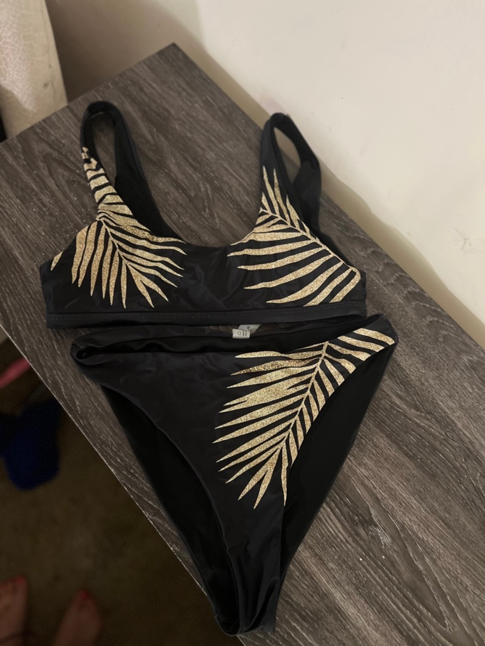SHEIN Gold Palm Bikini
